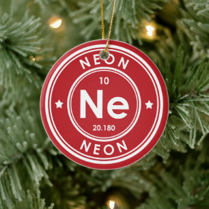 Élément néon Ornement en céramique rouge