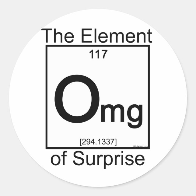 Element OMG Runder Aufkleber (Vorderseite)