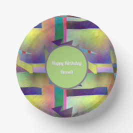 Elemental Abstract Pattern Any Age Adult Birthday  Pappteller