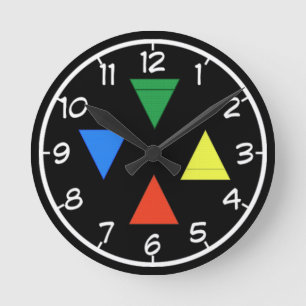 Elemental Pentacle Runde Wanduhr