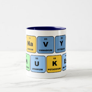 Elementare Marine-Kernwaffen Zweifarbige Tasse
