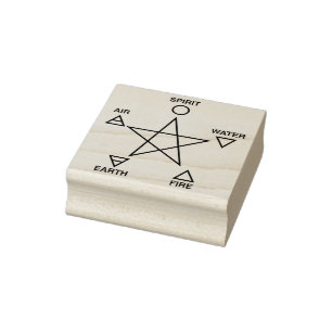 elementare Pentagramm-Briefmarke Gummistempel