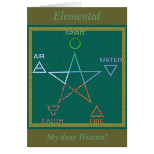 Elementare Wiccan Pentagram-Riten der Karte