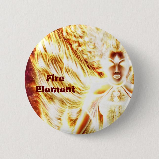 Elementarer Knopf des Feuers durch Nellis Eketorp Button (Vorderseite)