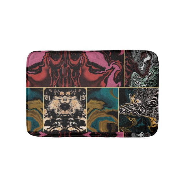 Elementares Abstraktes MARBLE-Muster Badematte (Vorderseite)