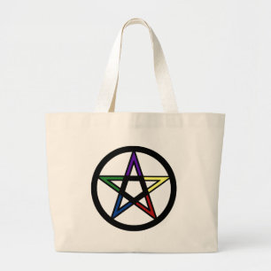 elementares Pentagramm Jumbo Stoffbeutel
