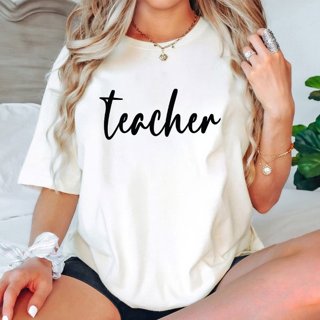 Elementarlehrer Schwarztypografie-Trend T-Shirt (Elementary Teacher Black typography trendy T-Shirt)