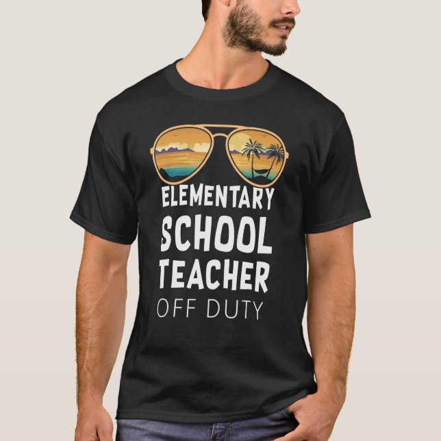 Elementarschullehrer von der Sonnenbrille T-Shirt (Vorderseite)