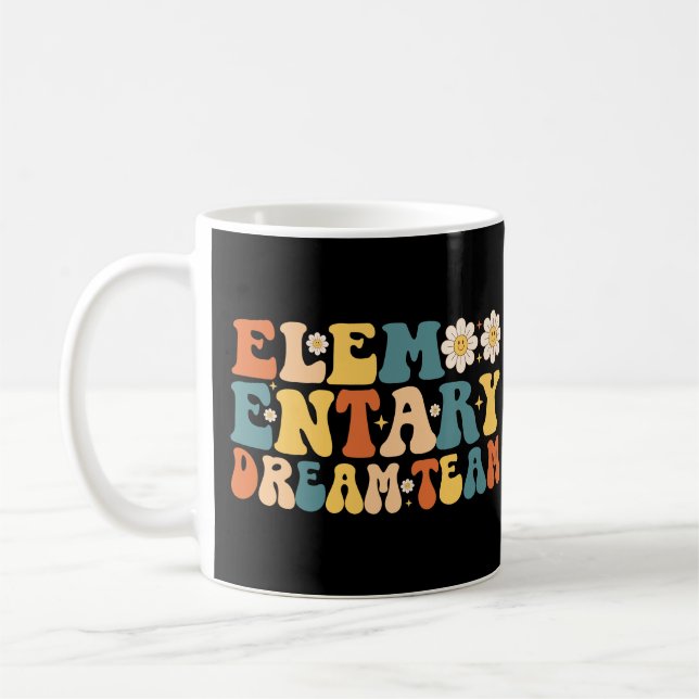 Elementarträumteam zurück in die Schule Kaffeetasse (Links)