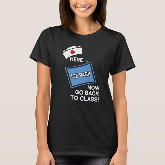 Elementary Nurses Ice Pack Back To Class School Nu T-Shirt (Vorderseite)