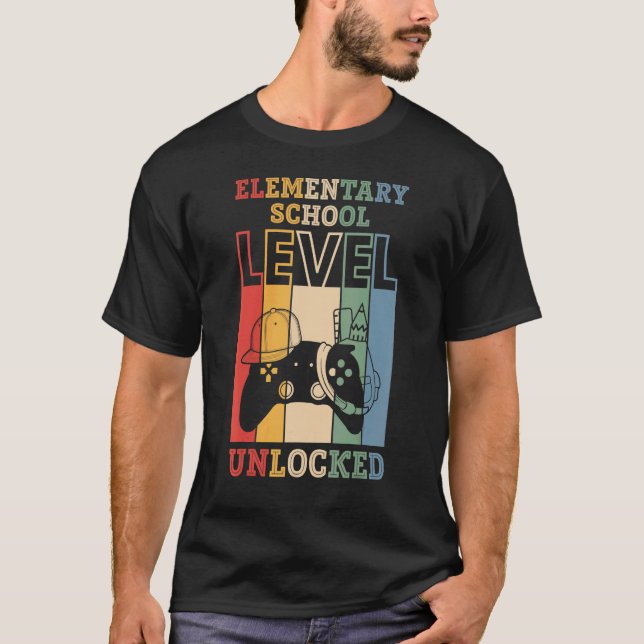 Elementary School Level Unlocked VideoGame BacktoS T-Shirt (Vorderseite)