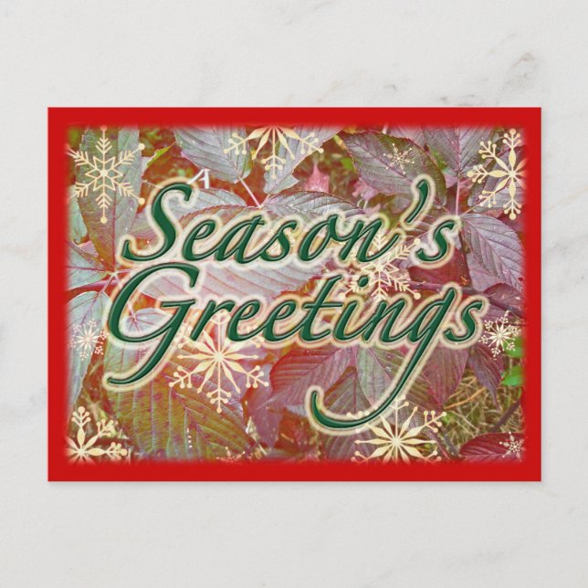 Elemente der Feiertagssaison im Herbst Feiertagspostkarte (Vorderseite)