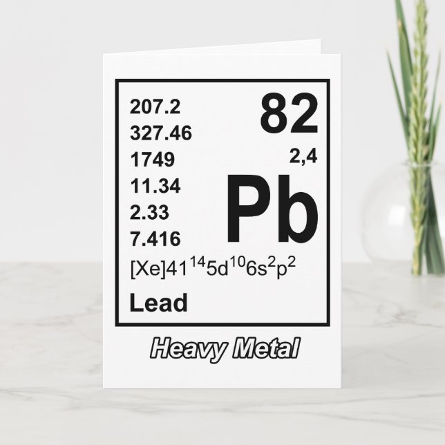 Elemente der Grußkarte für Schwermetalle Karte (Vorderseite)