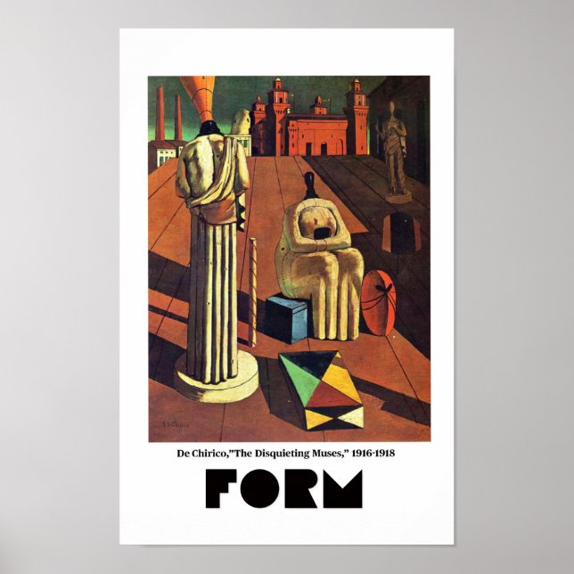 Elemente der Kunst - Form mit De Chirico Poster (Vorne)
