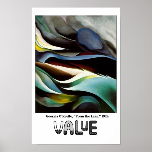 Elemente der Kunst - Wert mit O’Keeffe Poster (Vorne)