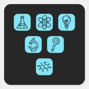 Elemente der Wissenschaft Quadratischer Aufkleber