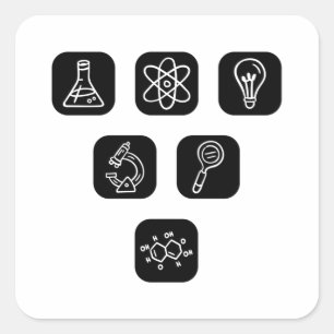 Elemente der Wissenschaft Quadratischer Aufkleber