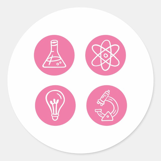 Elemente der Wissenschaft Runder Aufkleber (Vorderseite)