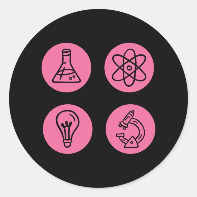 Elemente der Wissenschaft Runder Aufkleber (Vorderseite)