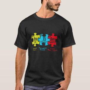 Elemente des Autismus-Bewusstseinsmonats Periodens T-Shirt