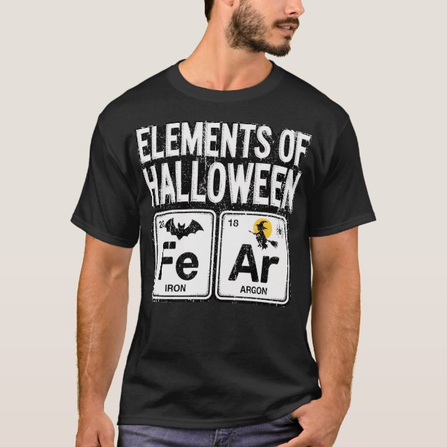 Elemente des Halloween-Lehrerfotorooms T-Shirt (Vorderseite)