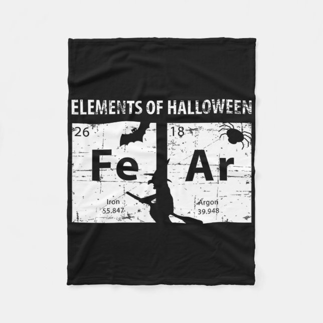 Elemente des Halloween-Shirts (Angst) regelmäßig Fleecedecke (Vorderseite)