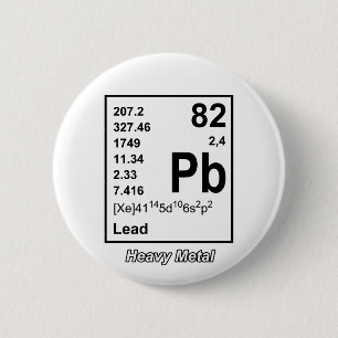 Elemente des Schwermetallknopfes Button
