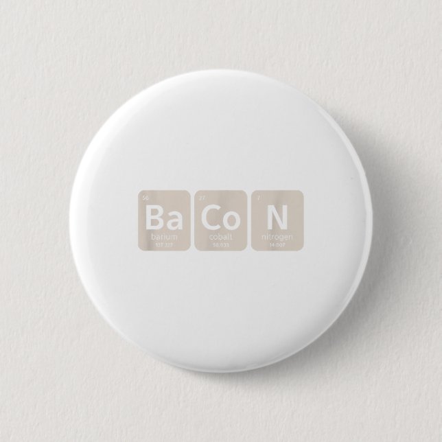 Elemente von Bacon _ Funny Grillen, Schweinegrill  Button (Vorderseite)