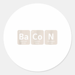 Elemente von Bacon _ Funny Grillen, Schweinegrill  Runder Aufkleber