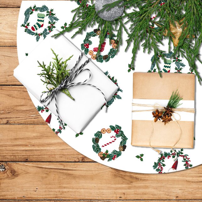 Elementos decorativos de navidad dentro de coronas polyester weihnachtsbaumdecke (Von Creator hochgeladen)