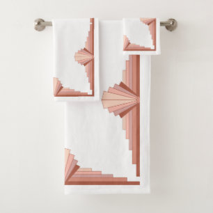 Éléments Art déco dans la palette or rose
