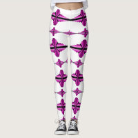 Éléments Art déco dans Leggings roses profonds