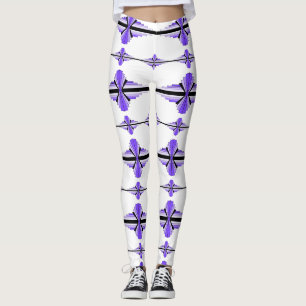 Éléments Art déco en leggings violets pastel