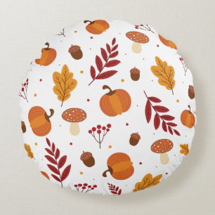 Éléments de Thanksgiving Coussin rond