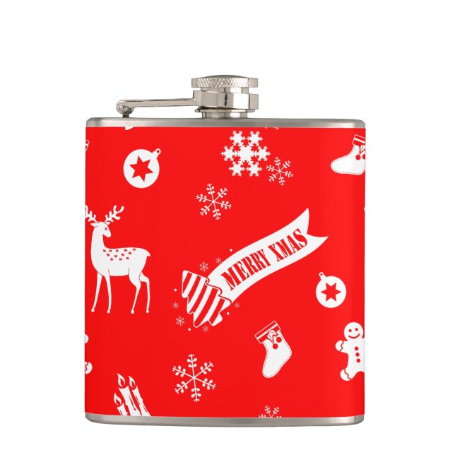 Éléments du flacon de hanche de Noël (Devant)