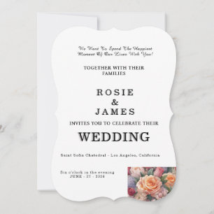Éléments floraux faire-part de mariage