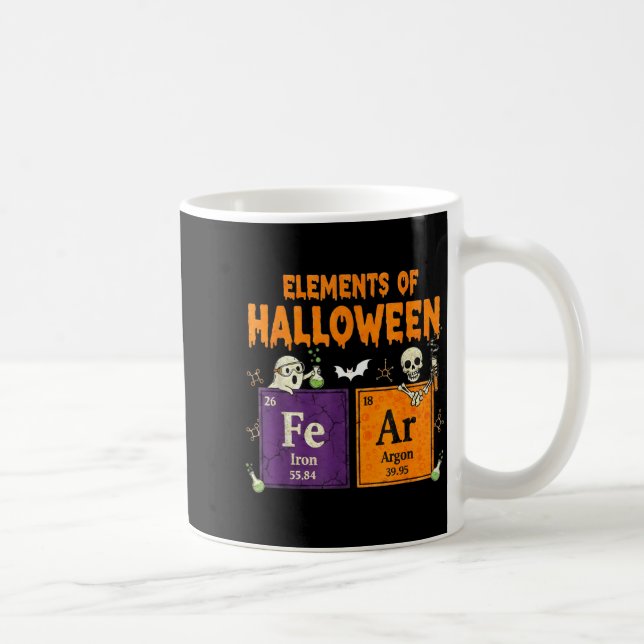 Elements Of Halloween Fear Periodically Halloween  Kaffeetasse (Rechts)