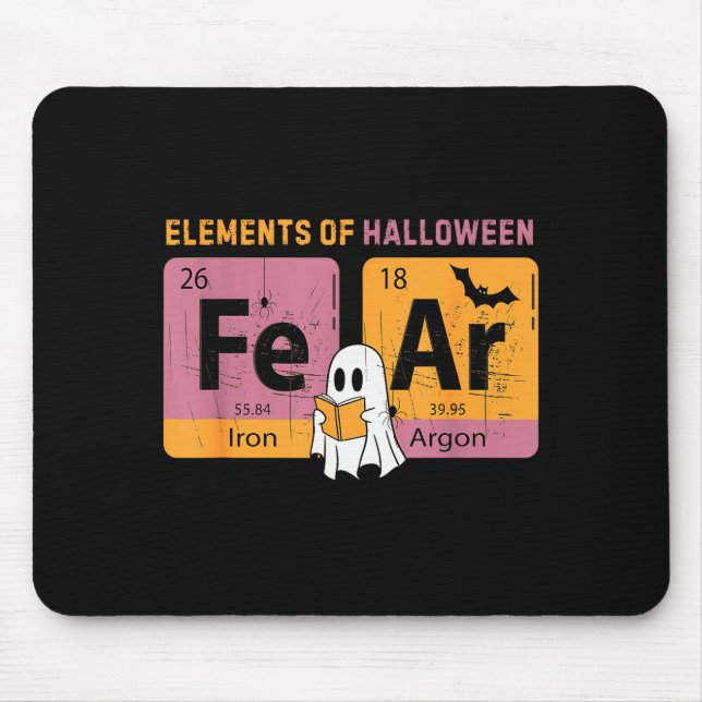 Elements Of Halloween Fear Periodically Halloween  Mousepad (Vorne)