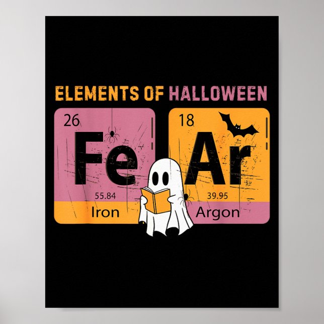 Elements Of Halloween Fear Periodically Halloween  Poster (Vorne)