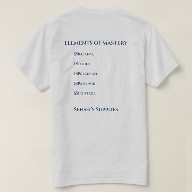 Elements of Mastery T-Shirt (Design Rückseite)