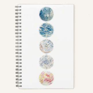 Elements Wassercolor Mandala Notebook Notizbuch