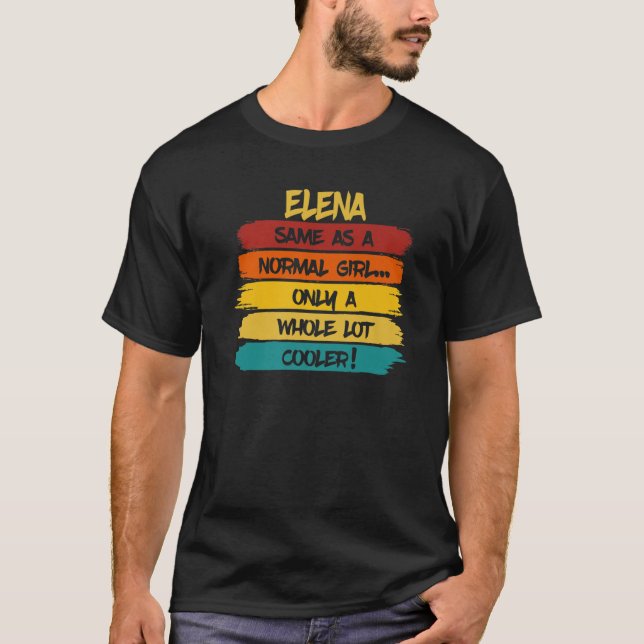 Elena Definition Personalisiert Name Funny Birthda T-Shirt (Vorderseite)