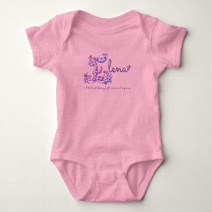 Elena Girls Name und Bedeutung pink Art Baby wachs Baby Strampler