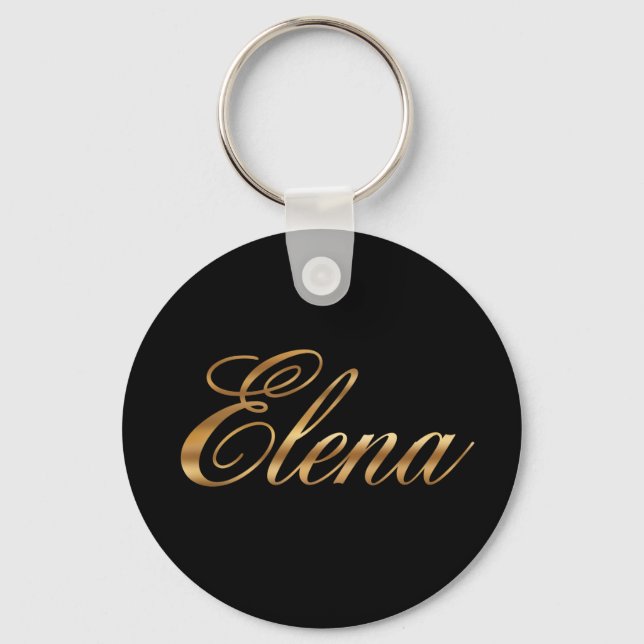 Elena gold Gestaltungsbriefe Schlüsselger Schlüsselanhänger (Vorderseite)