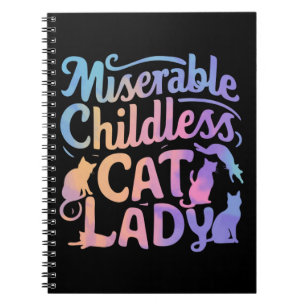Elende kinderlose Katzenlady Notizblock