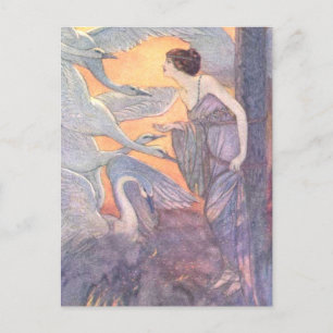 Elenore Abbott Die sechs Schwäne Postkarte
