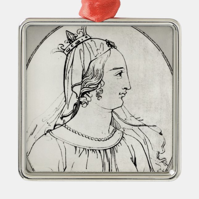 Eleonor von Aquitanien Ornament Aus Metall (Vorne)