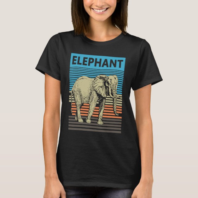 Elephant 70s sunset Elephant T-Shirt (Vorderseite)