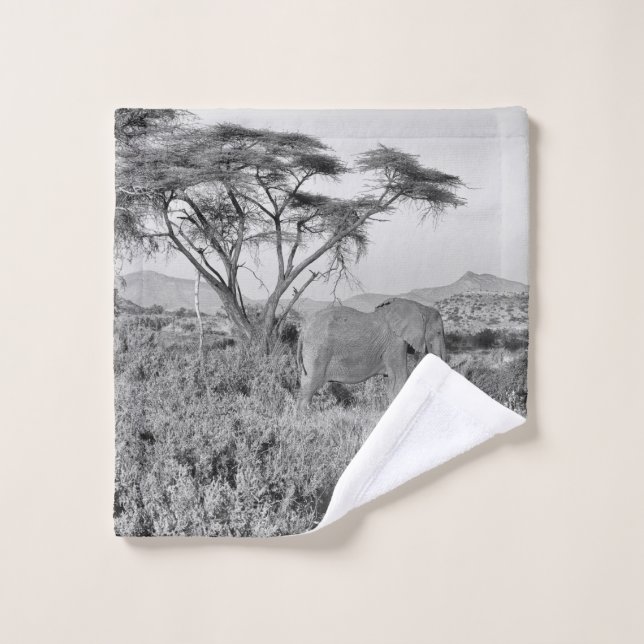 Eléphant à Samburu (Gant de toilette)