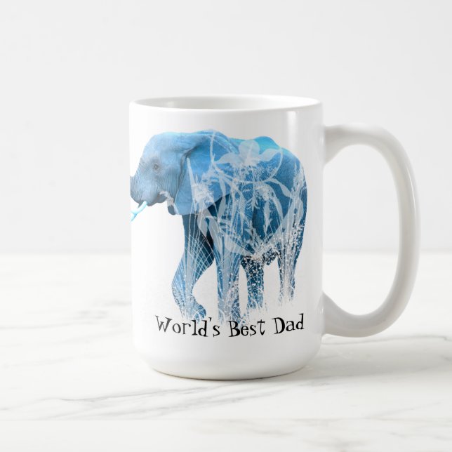 Elephant African Animal World ist der beste Bonus- Kaffeetasse (Rechts)